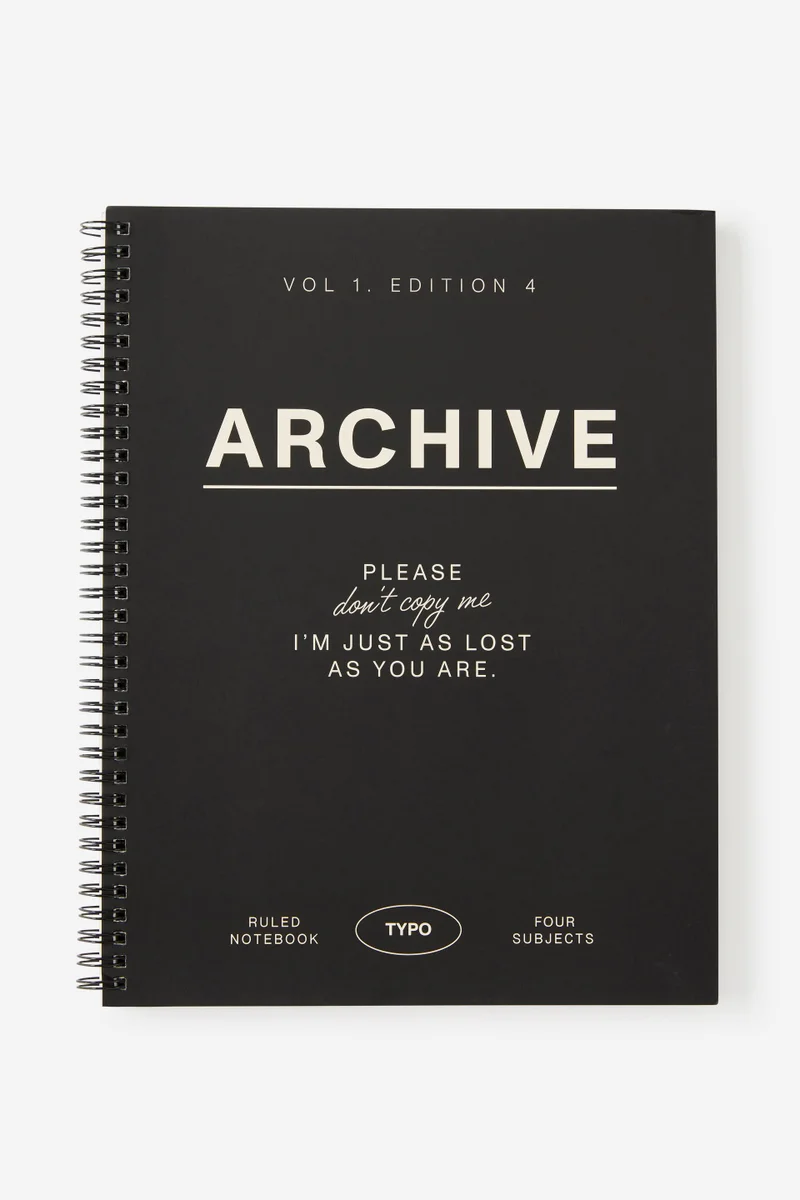 A4 Subject Spiral Lined Notebook